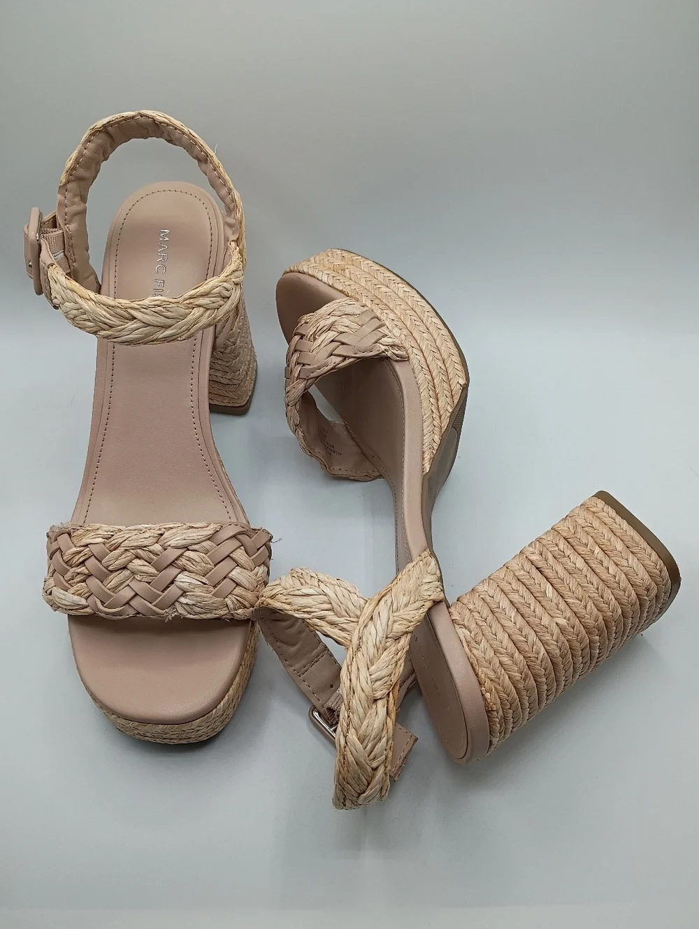 Marc Fisher Seclude Woven Platform Block Heel Sandals
